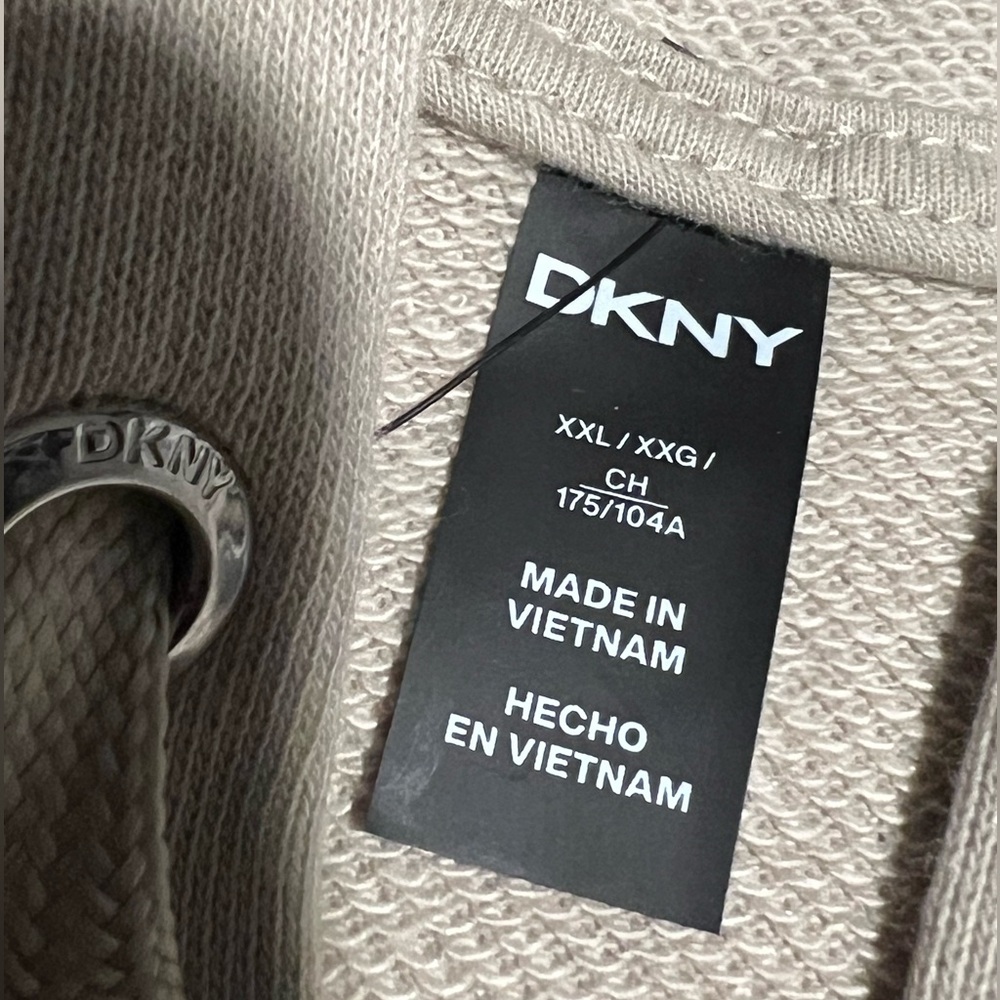 🆕 DKNY Women's Terry Zip Front Jacket in the color Pebble Size:XXL - Picture 13 of 14